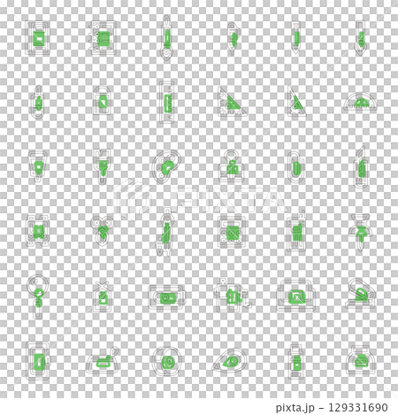 概述學校用品相關圖示集 129331690