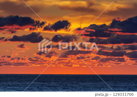 Sunset Over Lake Michigan, Ludington, Michigan Sunset Over Lake Michigan, Ludington, Michigan 129331700