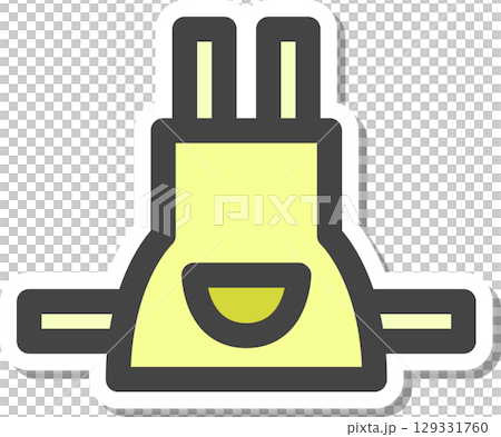 Stickers, household appliances, single icon, apron Stickers, household appliances, single icon, apron 129331760