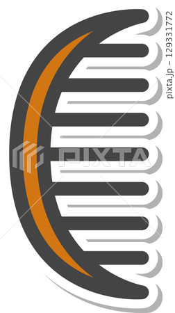 ステッカー日用品家電関連の単品アイコン くし ステッカー日用品家電関連の単品アイコン くし 129331772