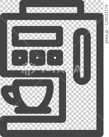 線画日用品家電関連の単品アイコン コーヒーメーカー 線画日用品家電関連の単品アイコン コーヒーメーカー 129331774