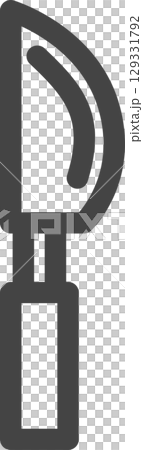 家用電器的線條圖圖示:矽膠刮刀 家用電器的線條圖圖示:矽膠刮刀 129331792