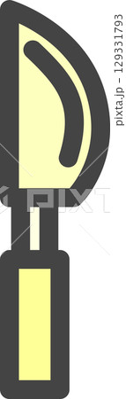 カラー日用品家電関連の単品アイコン　シリコンヘラ 129331793