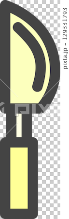 カラー日用品家電関連の単品アイコン　シリコンヘラ 129331793