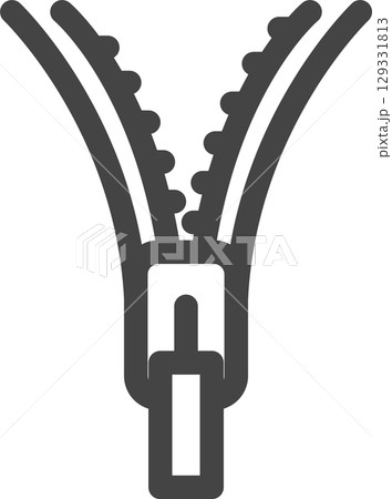 線画日用品家電関連の単品アイコン チャック 線画日用品家電関連の単品アイコン チャック 129331813