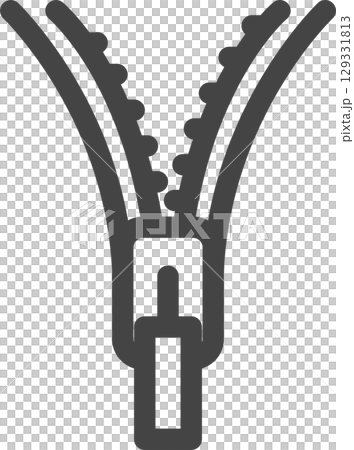 線條畫家電相關單一圖示拉鍊 129331813