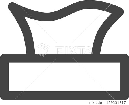 線画日用品家電関連の単品アイコン ティッシュ箱 線画日用品家電関連の単品アイコン ティッシュ箱 129331817