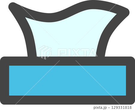 カラー日用品家電関連の単品アイコン ティッシュ箱 カラー日用品家電関連の単品アイコン ティッシュ箱 129331818