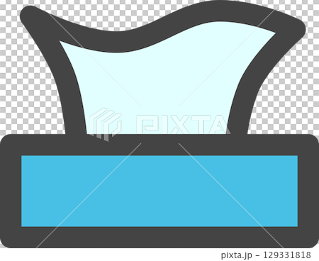 カラー日用品家電関連の単品アイコン ティッシュ箱 カラー日用品家電関連の単品アイコン ティッシュ箱 129331818