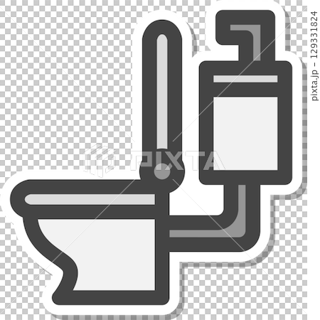 Stickers, household appliances, single icon, toilet Stickers, household appliances, single icon, toilet 129331824