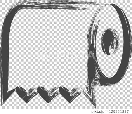 毛筆書寫家用電器單一圖示：衛生紙 129331857
