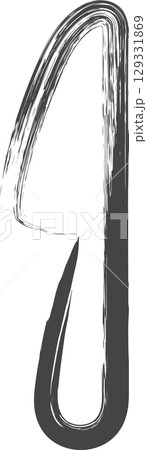 筆書き日用品家電関連の単品アイコン　ナイフ 129331869
