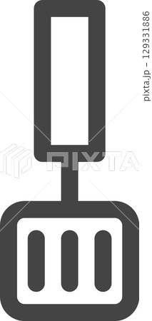 線画日用品家電関連の単品アイコン　ヘラ 129331886