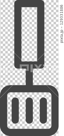 線画日用品家電関連の単品アイコン　ヘラ 129331886