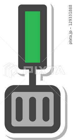 ステッカー日用品家電関連の単品アイコン　ヘラ 129331888
