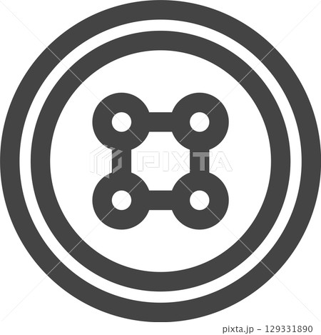 線画日用品家電関連の単品アイコン　ボタン 129331890