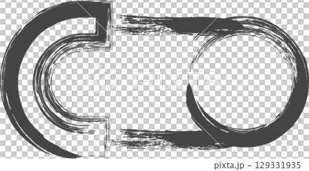 筆書き日用品家電関連の単品アイコン　安全ピン 129331935