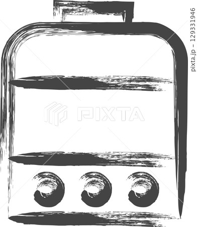 筆書き日用品家電関連の単品アイコン　加湿器 129331946