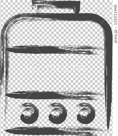 筆書き日用品家電関連の単品アイコン　加湿器 129331946