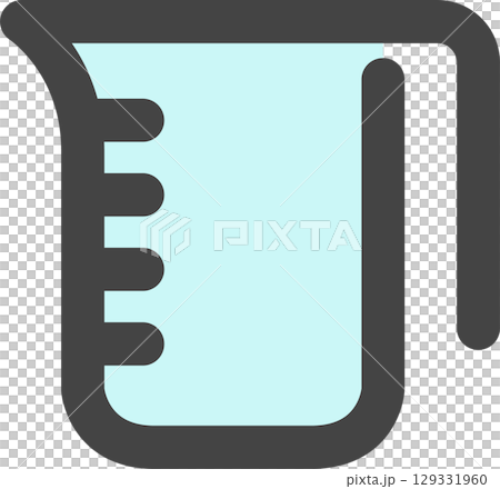 Color household appliances related single icon: Measuring cup Color household appliances related single icon: Measuring cup 129331960