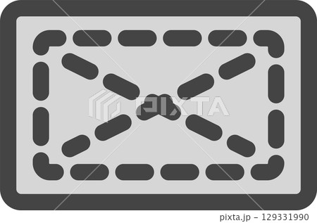 カラー日用品家電関連の単品アイコン　雑巾 129331990