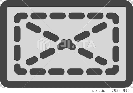 カラー日用品家電関連の単品アイコン　雑巾 129331990