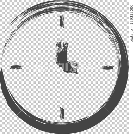 毛筆書寫日用品家電單圖示時鐘 129332000
