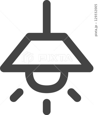 線画日用品家電関連の単品アイコン 照明 線画日用品家電関連の単品アイコン 照明 129332005