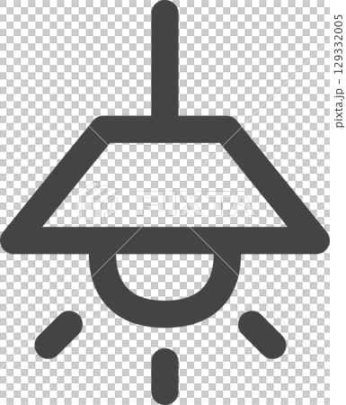 線画日用品家電関連の単品アイコン 照明 線画日用品家電関連の単品アイコン 照明 129332005