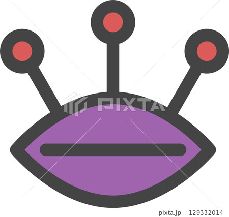 カラー日用品家電関連の単品アイコン 針クッション カラー日用品家電関連の単品アイコン 針クッション 129332014