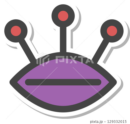 ステッカー日用品家電関連の単品アイコン 針クッション ステッカー日用品家電関連の単品アイコン 針クッション 129332015