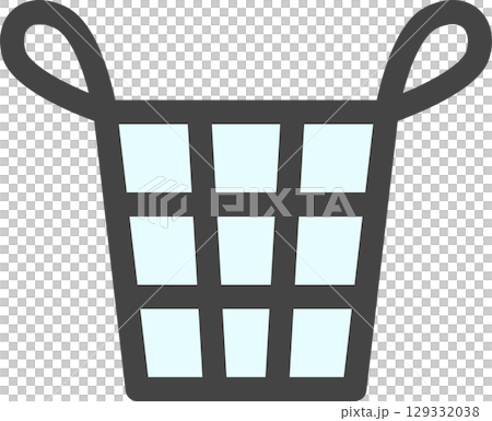 Color household appliances related single icon Laundry basket Color household appliances related single icon Laundry basket 129332038