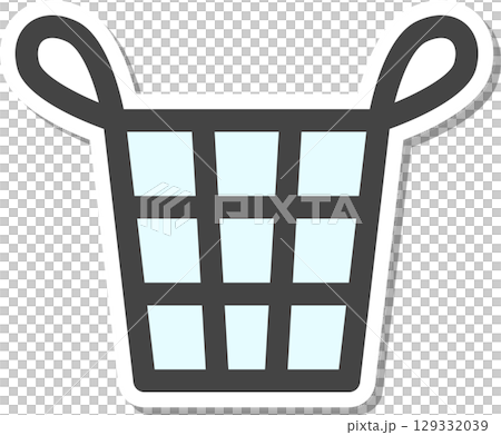 Stickers, household appliances, single icon, laundry basket Stickers, household appliances, single icon, laundry basket 129332039