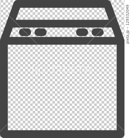Line drawing household appliances related single icon washing machine Line drawing household appliances related single icon washing machine 129332049