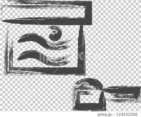 刷寫家電相關單一圖示 洗衣粉 129332056