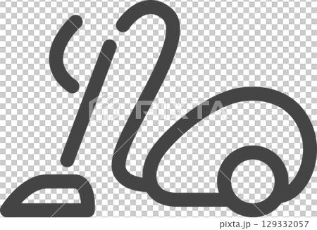 線條畫家電相關單一圖示：吸塵器 129332057