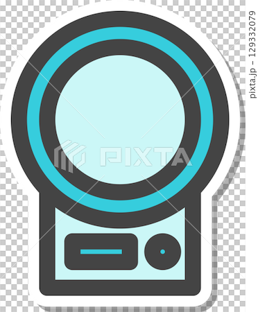 Stickers, household appliances, single icon, measuring instrument Stickers, household appliances, single icon, measuring instrument 129332079
