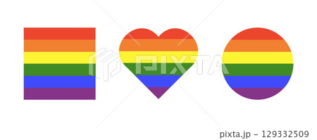 Rainbow lgbt flags. Gay pride frames. Progress Logo symbol. LGBT square, heart, circle icons. Stickers in rainbow colors. Round, heart, rectangular badge, button, backdrops, mockups. Template design. Rainbow lgbt flags. Gay pride frames. Progress Logo symbol. LGBT square, heart, circle icons. Stickers in rainbow colors. Round, heart, rectangular badge, button, backdrops, mockups. Template design. 129332509