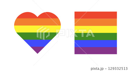 Rainbow flag background. Gay pride frames. Progress Logo symbol. LGBT icon. Stickers in rainbow colors set. Square, heart badge, button, backdrop, mockups. Minimal template design. Rainbow flag background. Gay pride frames. Progress Logo symbol. LGBT icon. Stickers in rainbow colors set. Square, heart badge, button, backdrop, mockups. Minimal template design. 129332513