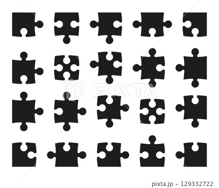 Connected dots signs. Metaball icons. Innovation abstract symbol. Connected blobs. Circles organic black pattern. Point movement. Metaballs transition. Flat logos. 129332722