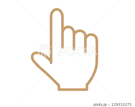 指差しのアイコン（ポイントのマーク） 129333273