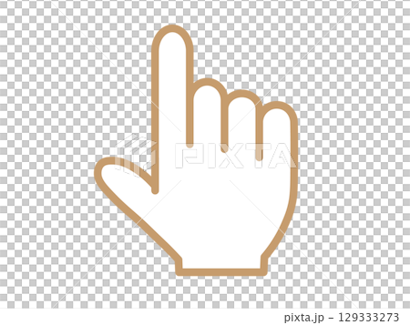 指差しのアイコン（ポイントのマーク） 129333273