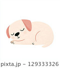 寝ている犬のイラスト 129333326