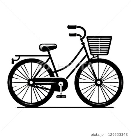 シンプルな自転車のイラスト 129333348