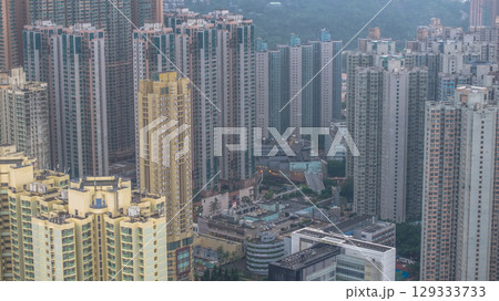 Aug 5 2025 View of Tall Highrise Apartment Buildings in a Dense Urban Area Aug 5 2025 View of Tall Highrise Apartment Buildings in a Dense Urban Area 129333733