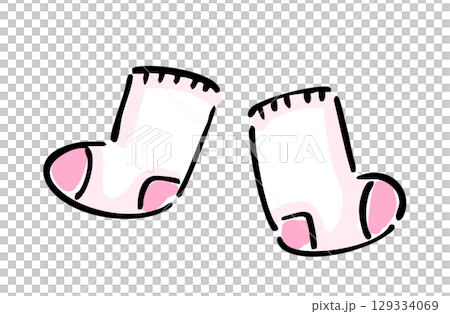 Cute color illustration socks for good sleep 129334069