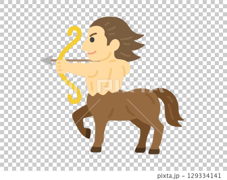 Illustration of a Ntaur character holding a bow Illustration of a Ntaur character holding a bow 129334141