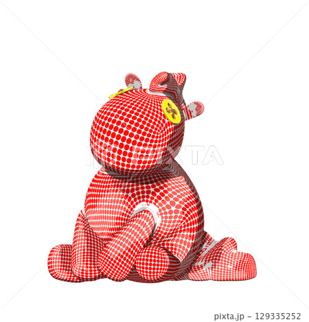 Horse Plush Cute and Funny Toy. Vector Illustration. 129335252