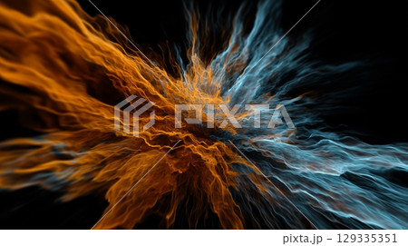 オレンジと青のライン、バトル オレンジと青のライン、バトル 129335351