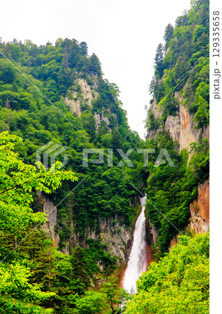 【北海道_上川郡_層雲峡】夏の銀河･流星の滝 7月 129335658